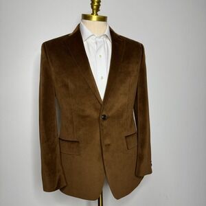 Michael Kors Men's‎ 38R Blazer Brown Solid Sport Coat Jacket